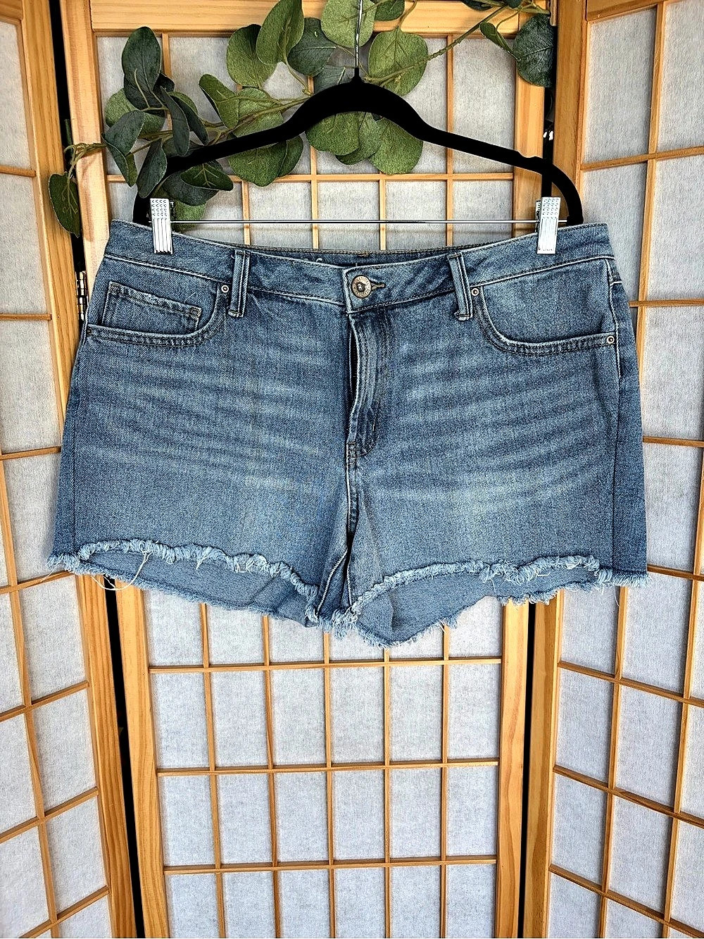 Natural Reflection Denim Shorts Denim Jean Shorts Blue Size 14